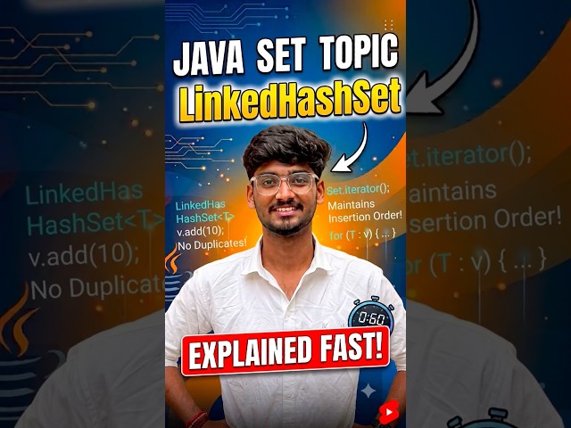 Java LinkedHashSet #java #shorts #code