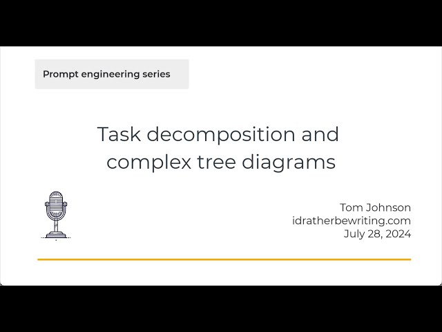 Task decomposition and complex tree diagrams