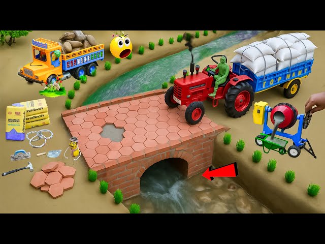 DIY Mini Tractor Bridge Construction & Collapse | Underground Water Storage Project | @TopMiniGear