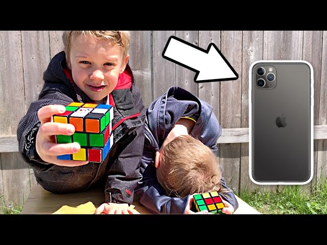 First to Solve RUBIK"S CUBE Wins iPhone 11 *24 Hour Challenge* | Colin Amazing