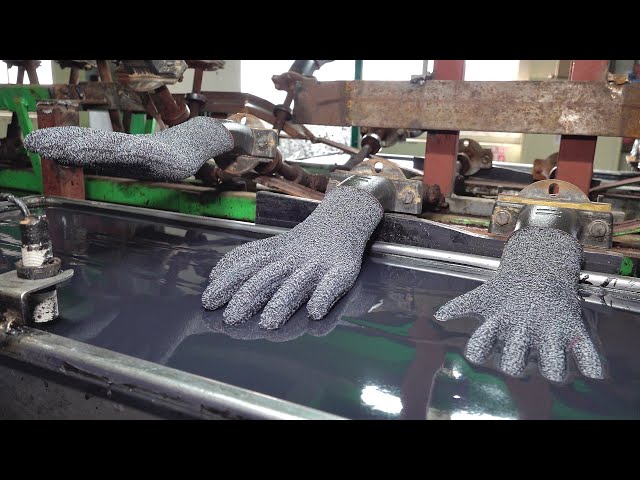 Coated Work Gloves Mass Production Factory. Korean Work Glove Manufacturing Process