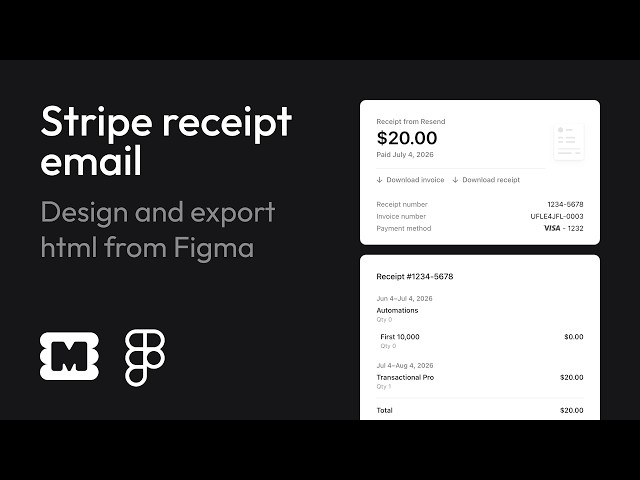 How to Design and Export Receipt HTML Email Template in Figma