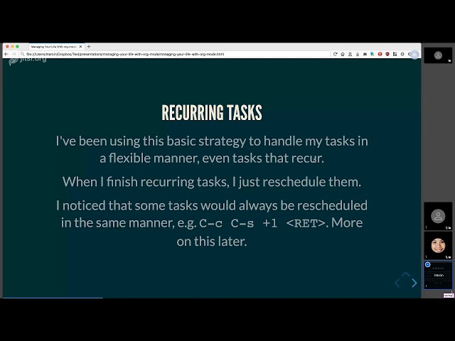 EmacsConf 2019 - 09 - Managing your life with org-mode and other tools - Marcin Swieczkowski