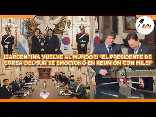 SOUTH KOREAN PRESIDENT MOVED BY MILEI, HISTORIC MEETING: ARGENTINA IS BACK ON THE WORLD STAGE!!!