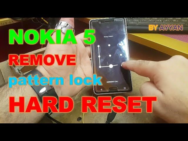 Nokia 5 How To Unlock Pattern Lock or Any Nokia