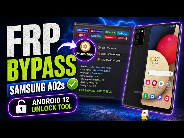 Samsung A02s FRP Bypass Android 12 | Google Lock Remove with Unlock Tool