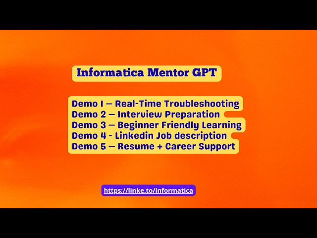 Informatica training GPT #informatica
