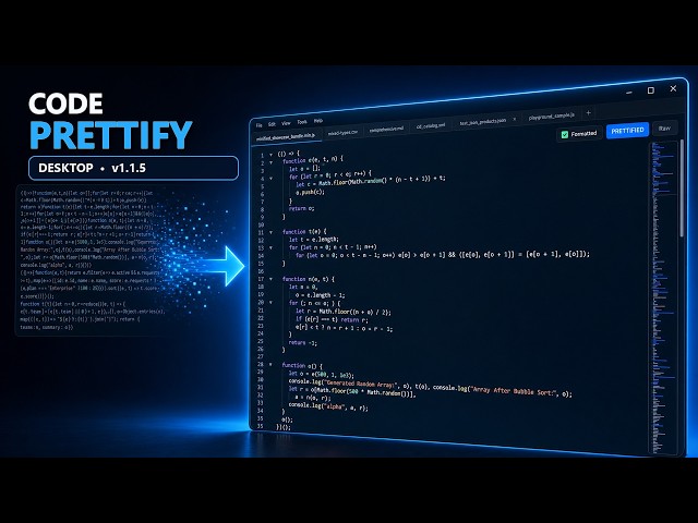 CodePrettify Desktop v1.1.5 | Full Feature Tour