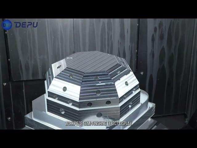 DEPU 5-axis machining center complete a complex multi-face aluminum