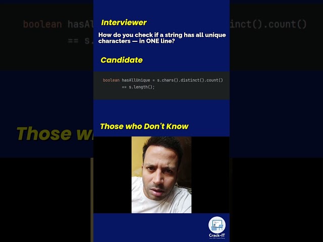 👉 Check if a string has all unique characters in ONE line? 🚀#ytshorts #shorts #ytshortsindia