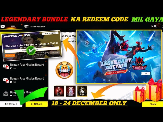 FREE FIRE REDEEM CODE TODAY 19 DECEMBER REDEEM CODE FREE FIRE | FF REDEEM CODE TODAY 19 DECEMBER