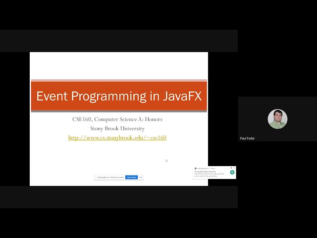 JavaFX Event Programming