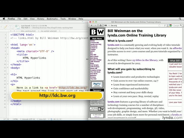 HTML Tutorial - How to create a hyperlink
