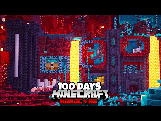 I Survived 100 Days in The NETHER in Minecraft Hardcore