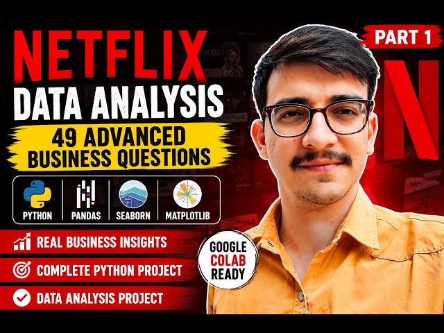Netflix Data Analysis Project | 49 Advanced Business Questions (Part 1) Pandas, Seaborn & Matplotlib
