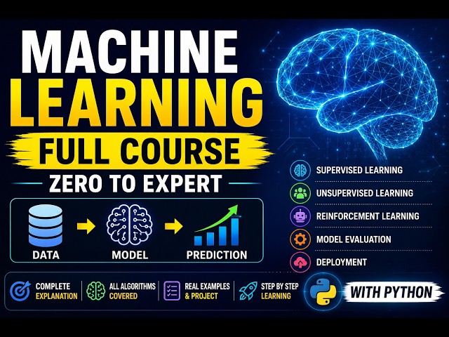 Machine Learning Explained from Scratch | Complete Beginner to Advanced Guide (2026)