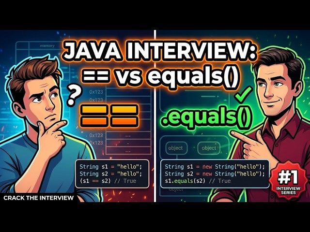 Java Interview Question #1 | == vs equals() in Java Explained | Freshers & Experienced 2026