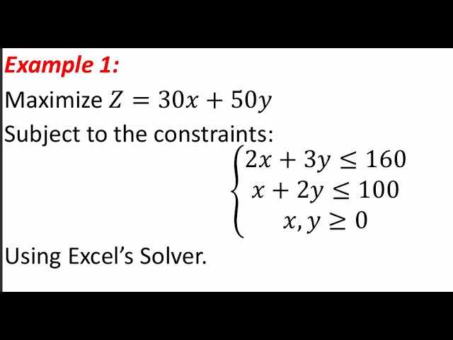 Linear programming