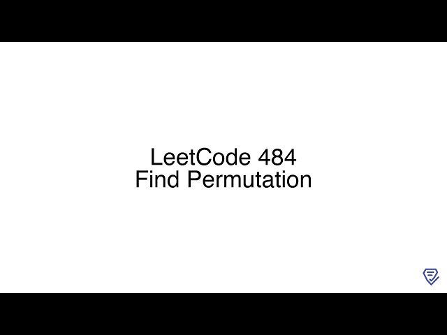 LeetCode 484: Find Permutation