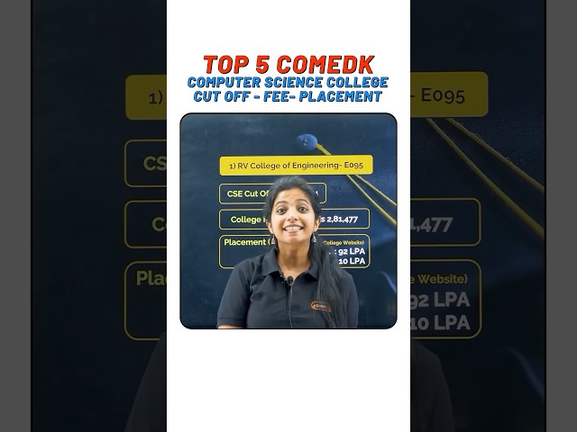 Computer Science Engg. Branch In Top Colleges Through COMEDK 🔥 #comedk #comedk2025