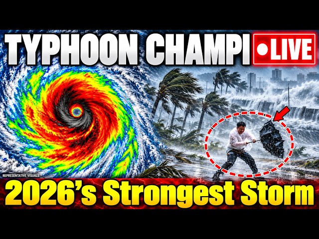 TYPHOON 'CHAMPI' LIVE:  '6 Meter Tall Waves, 300 Kmph Winds' Taiwan Braces For Deadly Cyclone