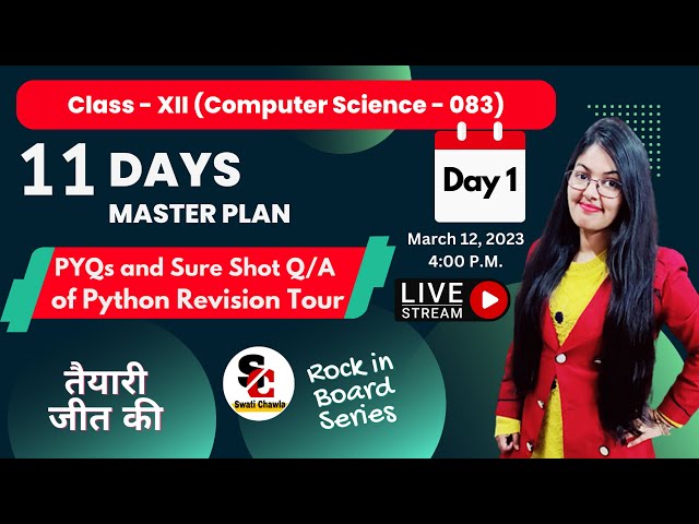 PYQs of Python Revision Tour | Target 70/70 Class 12 Computer Science