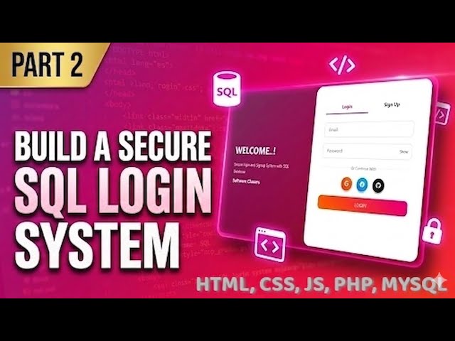 Login & Signup System with SQL Database | PHP I HTML I CSSIJS | XAMPP Server Part - II