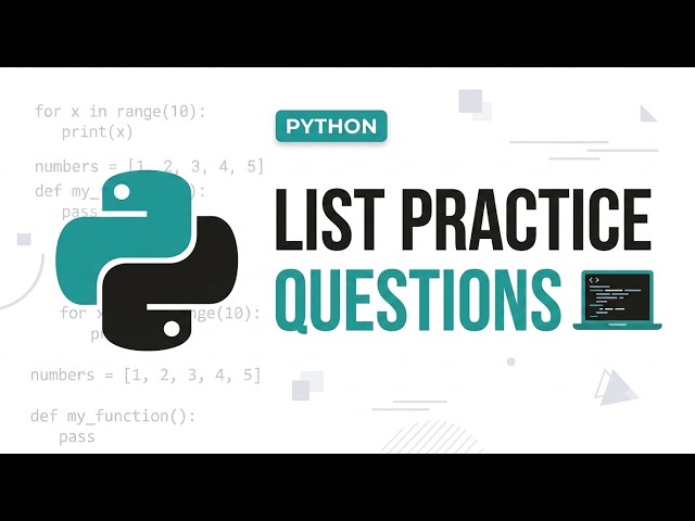 Python List Practice Questions | Coding Interview & Placement Preparation