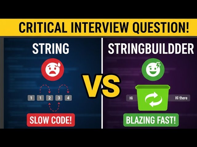 String vs. StringBuilder: The Performance Hack You Need to Know (Stop Making Slow Code!)