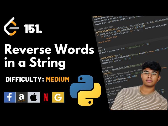 Reverse Words in a String | Leet code 151 | Theory explained + Python code