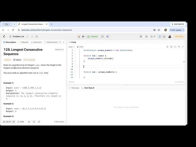 LeetCode 128 | Longest Consecutive Sequence | Set | Linear Time  and Space Complexity
