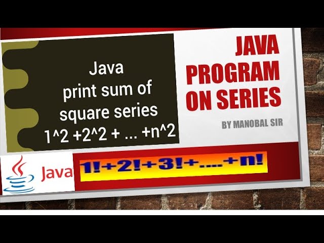 sum of series program in java | bluej  | ICSE Class 10 Computer