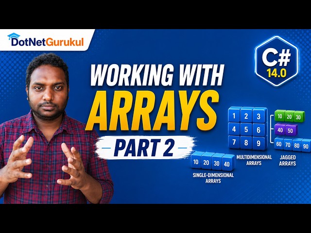 C# Arrays Part 2 – Single, Multidimensional & Jagged Arrays Explained | C# 10 Tutorial #6
