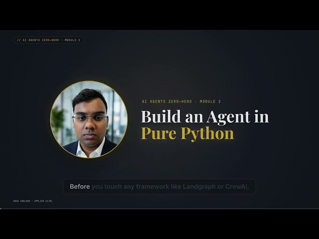 Build an AI agent in pure Python