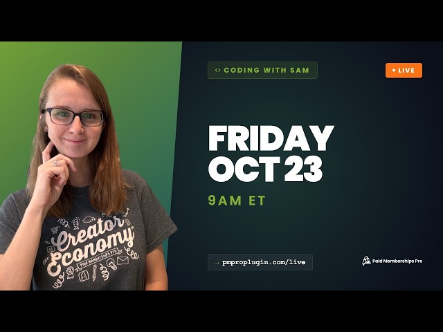 Coding with Sam: October 23, 2026