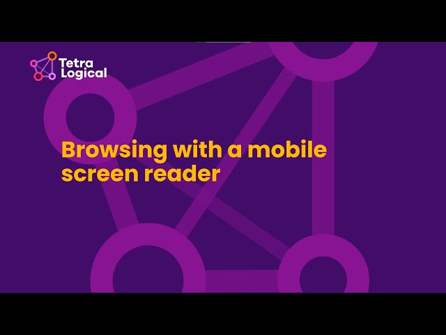 Browsing with a mobile screen reader