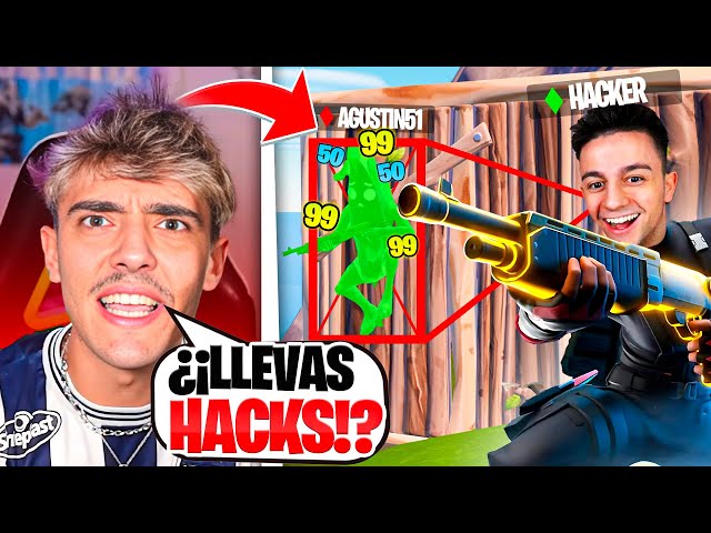 I trolled Agustin51 using hacks in Fortnite.