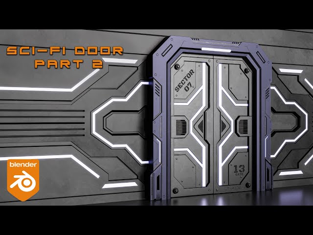 Modeling a Sci-Fi Door Frame (Details & Refinement) | Part 2 | Blender 3D Tutorial