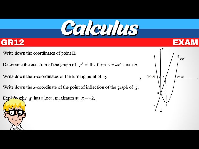Calculus Grade 12 Exam Questions