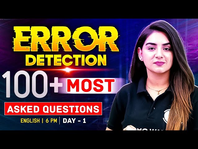 Bank Exam 2026 | Error Detection for Bank Exam | Most Important Questions | by Anchal Ma'am #1
