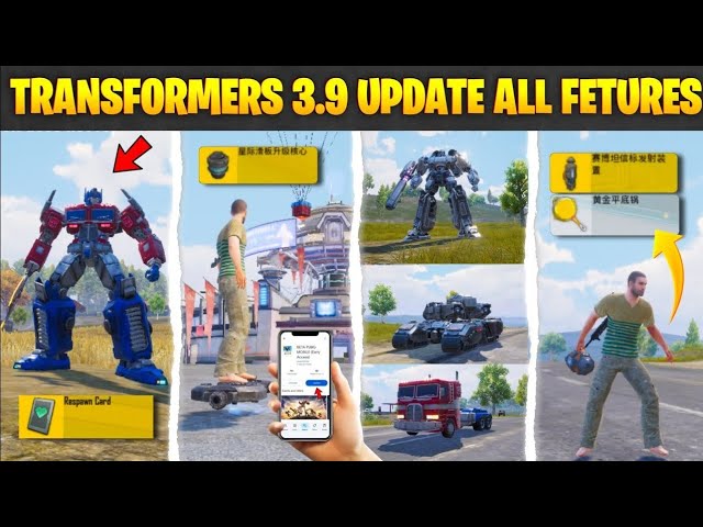 PUBG & bgmi 3.9 update transformer dowanload link
