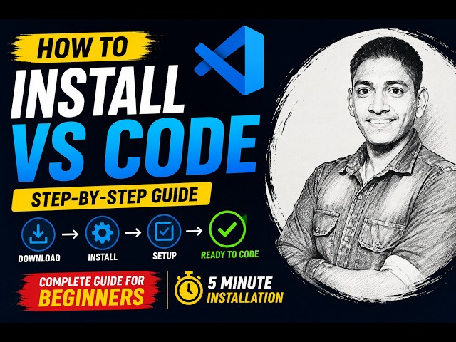 How to Install Visual Studio Code (VS Code) on Windows | Complete Beginner (2026) #(01 HTML AND CSS)