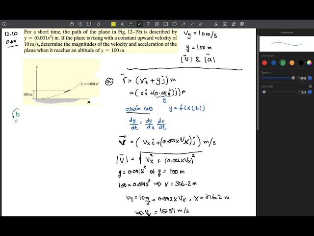12. 5 Curvilinear Motion: Rectangular Components (Ex. 12.10)