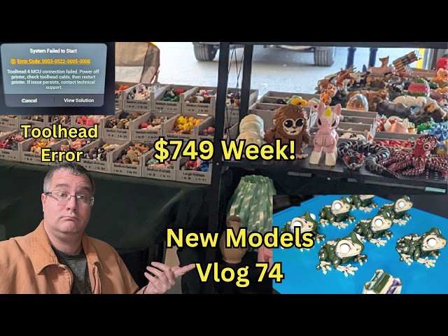 $749 Week, New Booth Strategy & Launching Halloween Models Season | Print Farm Weekly Vlog #74