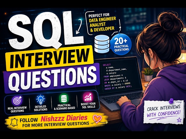 20 SQL Interview Questions in 20 Minutes | SQL Interview Preparation 💻