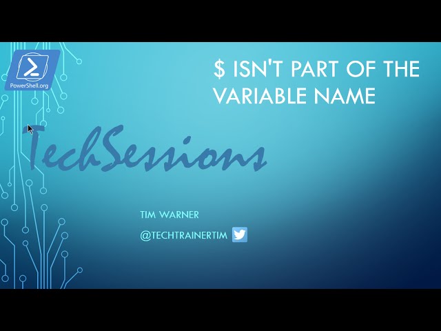 Windows PowerShell Gotcha - $ Isn't Part of the Variable Name