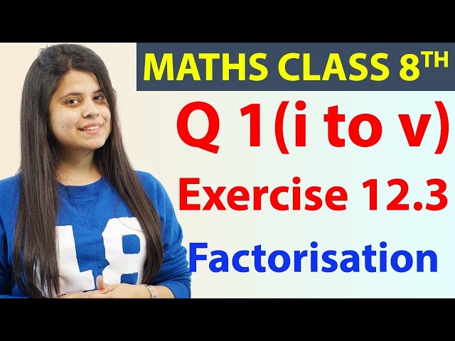 Q 1(i) to (v) - Ex 12.3 - Factorisation - Maths Class 8th - Chapter 12, CBSE