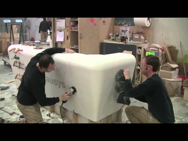 Solid Surface Thermoformed LG Hausys Nurses Desk