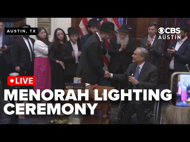 WATCH LIVE: Texas governor lights Menorah at State Capitol