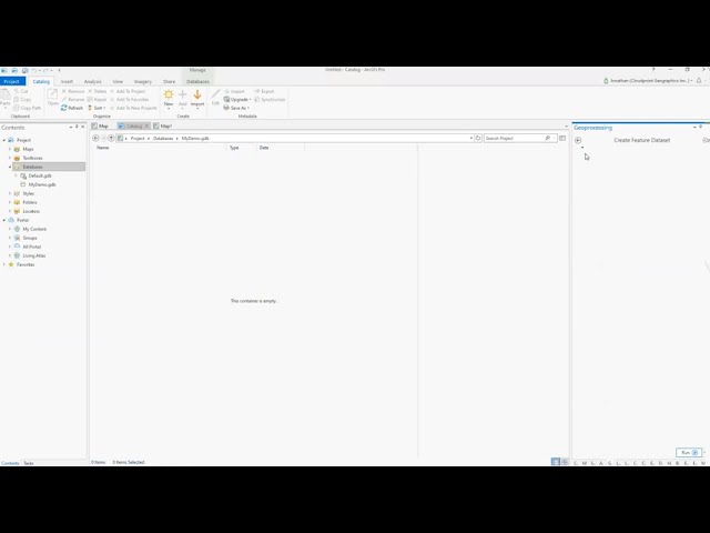 Working with Catalog ArcCatalog in ArcGIS Pro